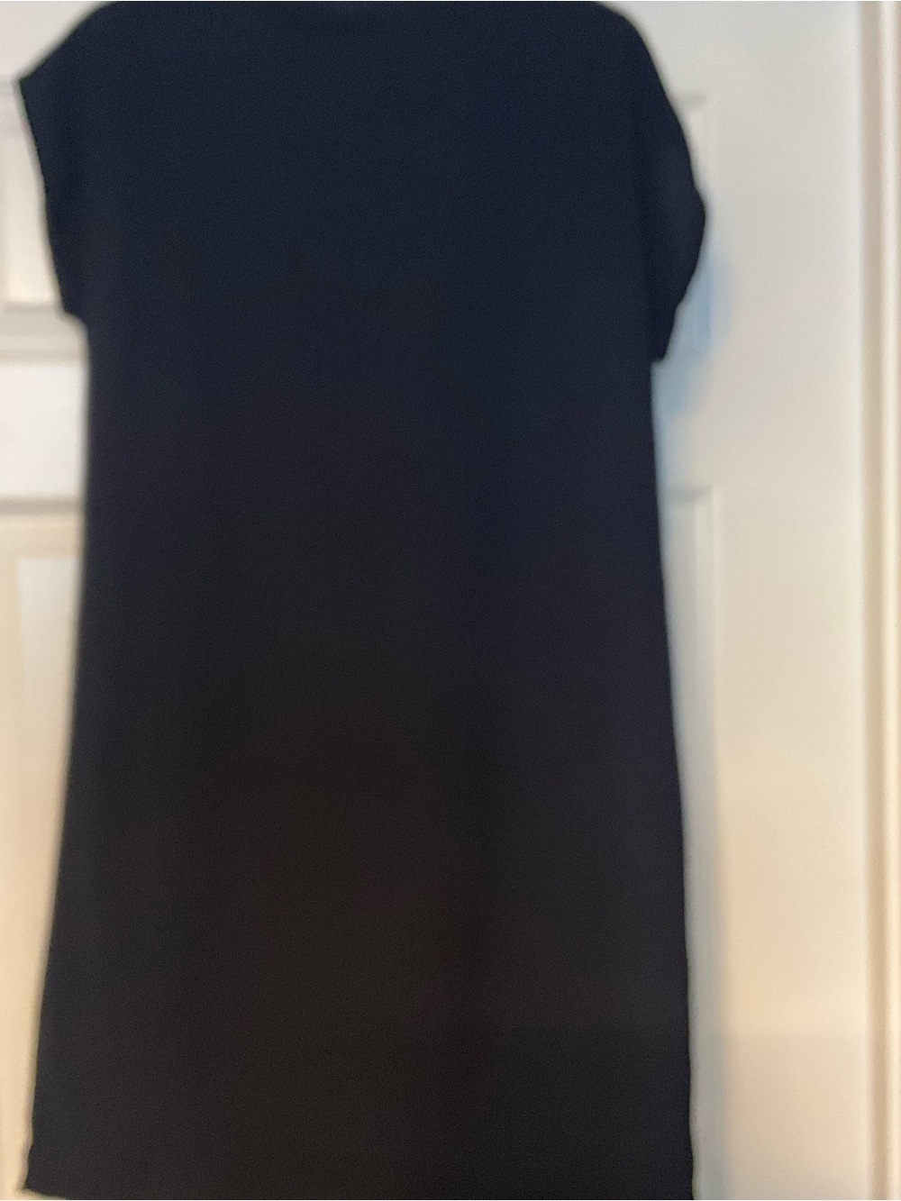 Carmínn Embroidered Navy V-Neck Women's shift dress - Picture 2 of 4
